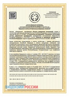 Приложение к сертификату для ИП Гай Сертификат СТО 03.080.02033720.1-2020